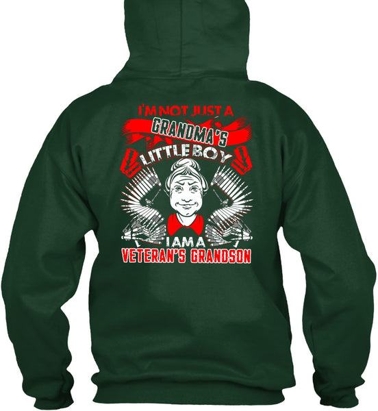 I Am A Veteran's Grandson T Shirt, Grandma's Little Boy T Shirt
