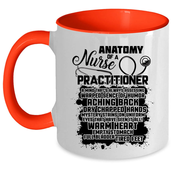 Awesome Nurses Coffee Mug, Anatomy Of A Nurse Practitioner Accent Mug