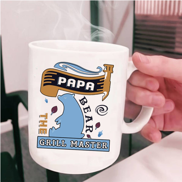 Awesome Papa Bear Coffee Mug, Papa Bear The Grill Master Cup