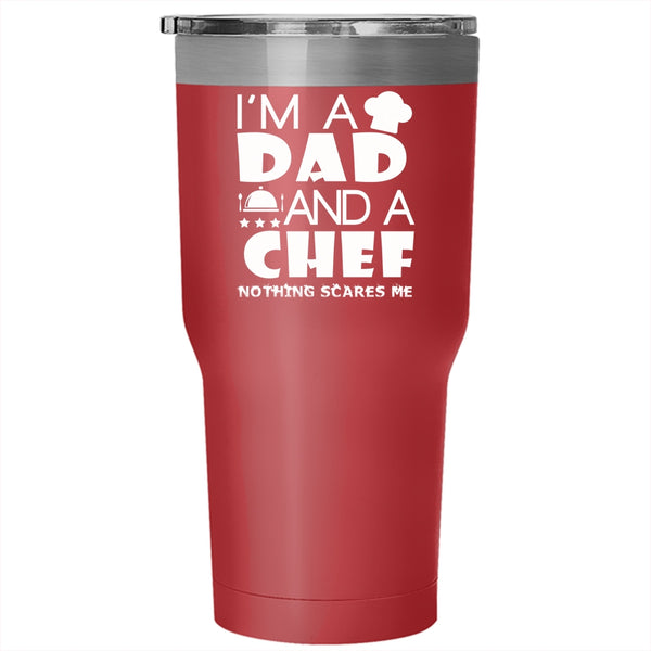 I'm A Dad And A Chef Tumbler 30 oz Stainless Steel, Gift For Chef Dad Travel Mug