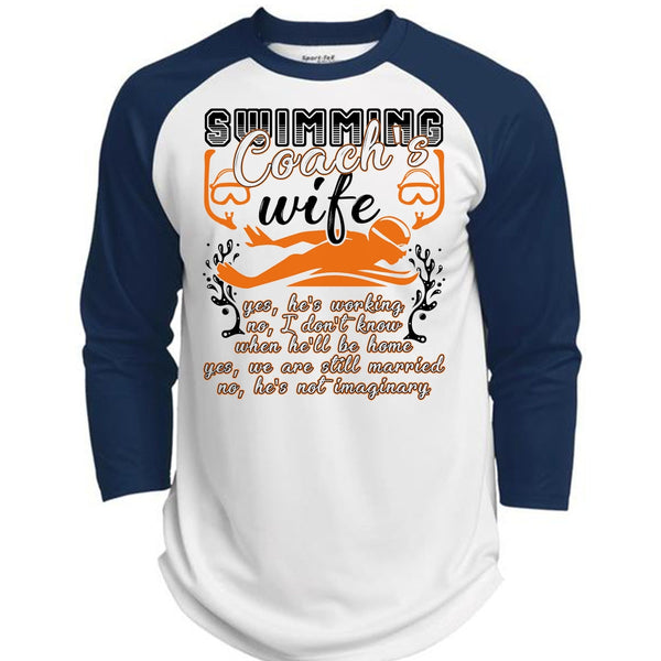 Swimming Coach's Wife T Shirt, I Love Swimming T Shirt, Awesome T-Shirts  (Polyester Game Baseball Jersey)