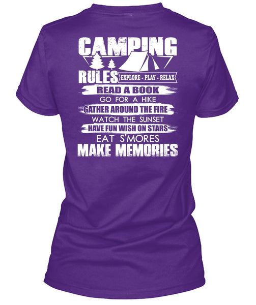 Camping Rules T Shirt, Make Memories T Shirt
