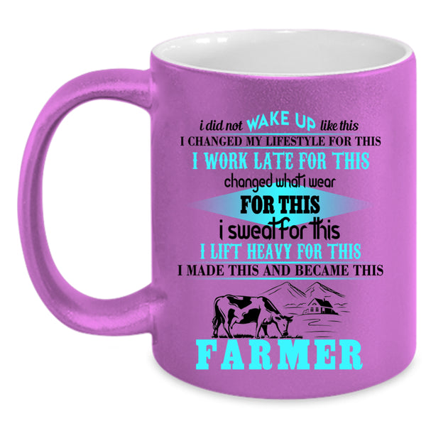 Cool Farmer Coffee Mug, Became This Farmer Accent Mug