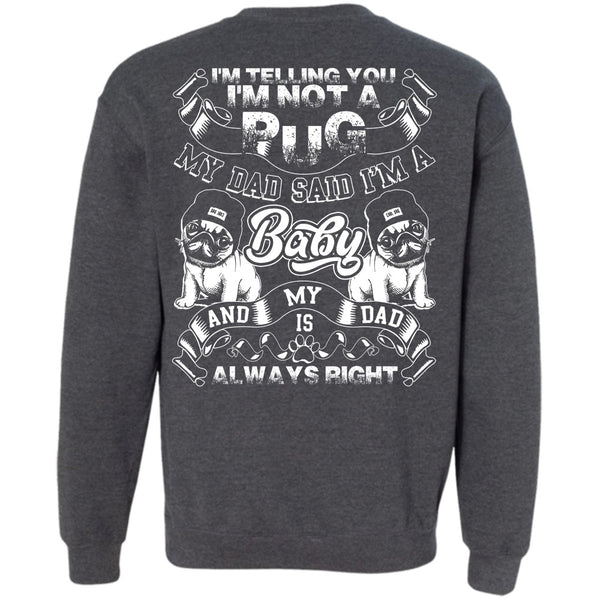 My Dad Said I'm A Baby T Shirt, I Love Pug Sweatshirt