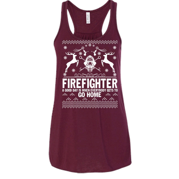 Firefighter Merry Christmas T Shirt, Coolest Firefighter Ever Tank Top