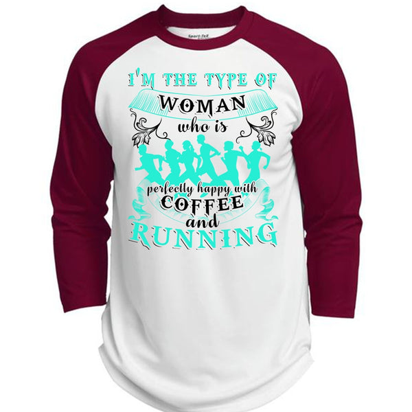 Coffee And Running T Shirt, I Love Running T Shirt, Awesome T-Shirts  (Polyester Game Baseball Jersey)