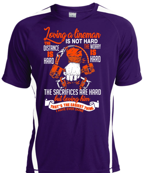 Loving A Lineman T Shirt, Loving Him T Shirt, Cool Shirt