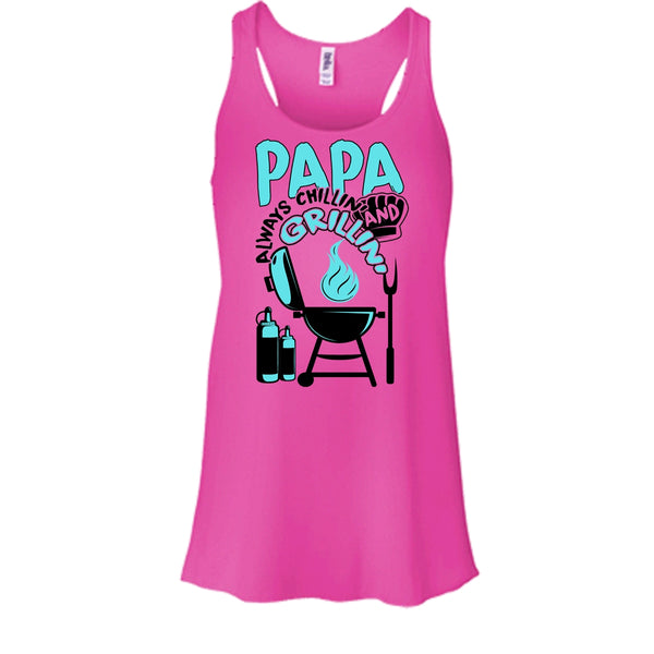 Papa Always Chikkin' T Shirt, Gift For Papa Tank Top
