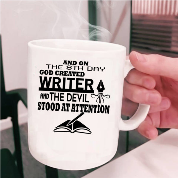 Awesome Writer Coffee Mug, On 8th Day God Created Writer Cup