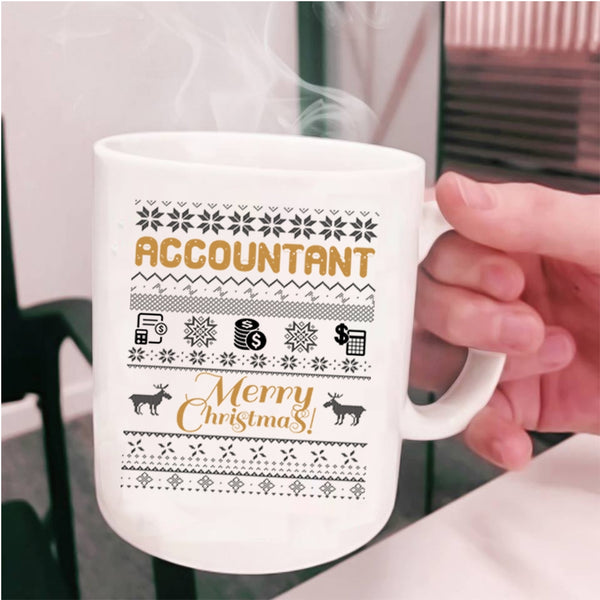Merry Christmas Coffee Mug, Accountant Cup