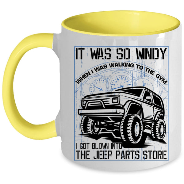 Awesome Jeep Coffee Mug, I Got Blown Into The Jeep Parts Store Accent Mug