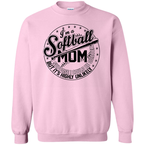 Sporty Mom T Shirt, I'm A Softball Mom Sweatshirt