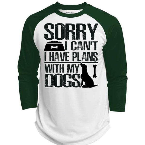 I Have Plans With My Dogs T Shirt, I Love My Dog T Shirt, Awesome T-Shirts  (Polyester Game Baseball Jersey)