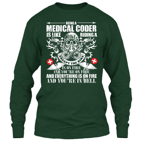 Being A Medical Coder T Shirt, Like Riding A Bike T Shirt