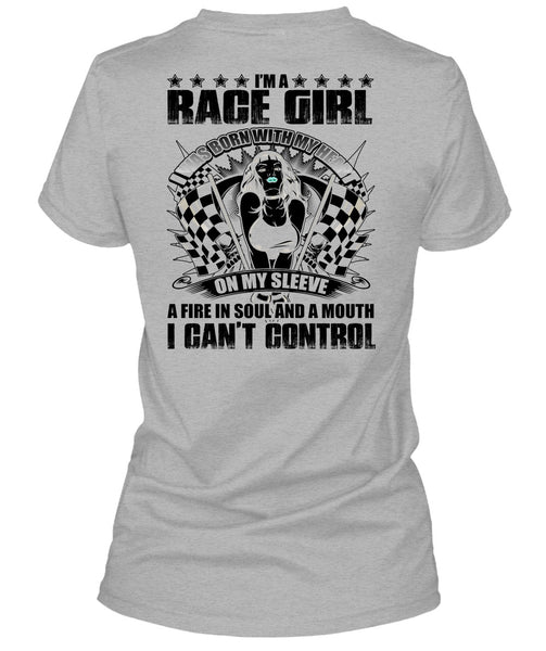 I'm A Race Girl T Shirt, I Love Biker T Shirt