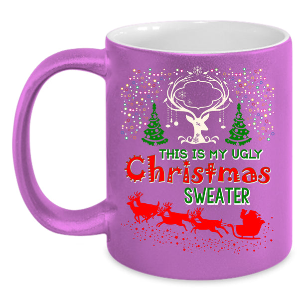 This Is My Ugly Christmas Sweater Coffee Mug, Cute Christmas Coffee Cup
