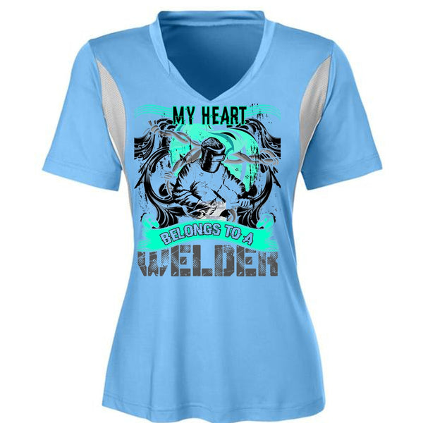 My Heart Belongs To A Welder T Shirt, I Love Welder T Shirt, Awesome T-Shirts