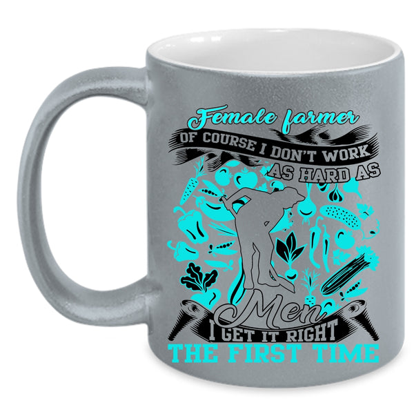 Cute Gift For Mom Coffee Mug, Female Farmer Accent Mug