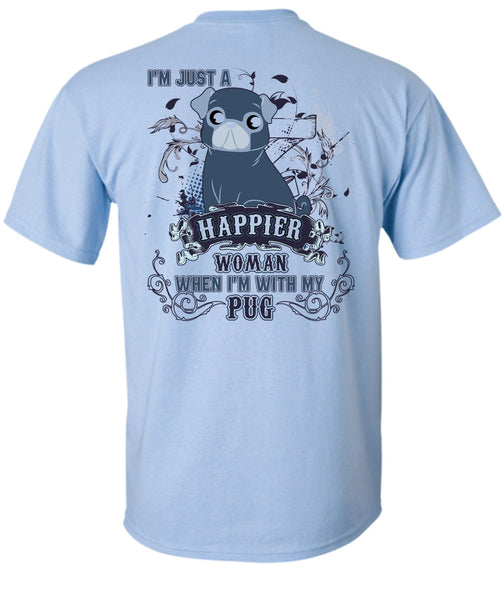 I'm With My Pug T Shirt, I Love Pug T Shirt