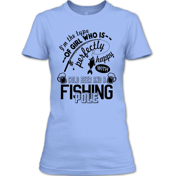Pretty Happy With Cool Beer T Shirt, Coolest Fishing Lover T Shirt
