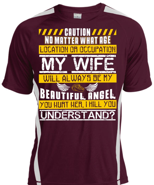 My Wife Will Always Be My Beautiful Angel T Shirt, You Hurt Her T Shirt, Cool Shirt