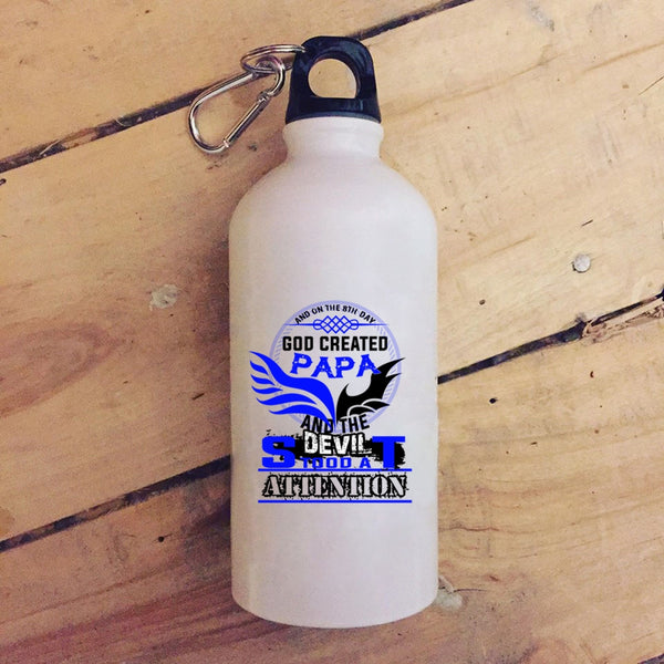 On The 8th Day God Created Papa 20 oz Stainless Steel Bottle,Best Dad Ever Outdoor Sports Water Bottle