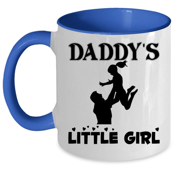 Father And Daughter Coffee Mug, Daddy's Little Girl Accent Mug