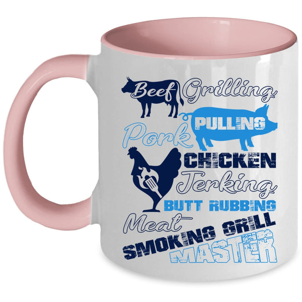 Chicken Jerking Coffee Mug, Beef Grilling Pork Pulling Accent Mug