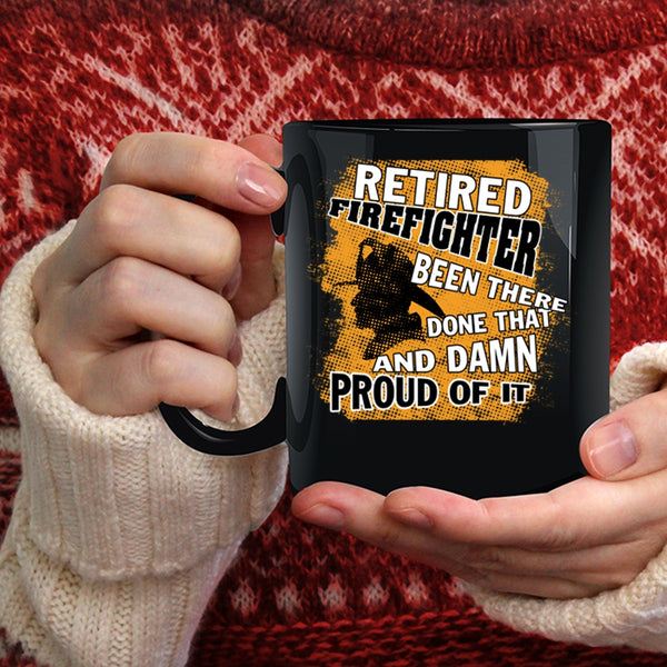 Retired Firefighter Coffee Mug, Cool Gift For Grandpa Coffee Cup
