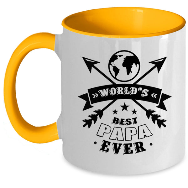 Best Dad Ever Coffee Mug, World's Best Papa Ever Accent Mug