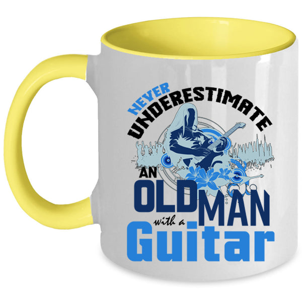 Funny Grandpas Coffee Mug, An Old Man With A Guitar Accent Mug