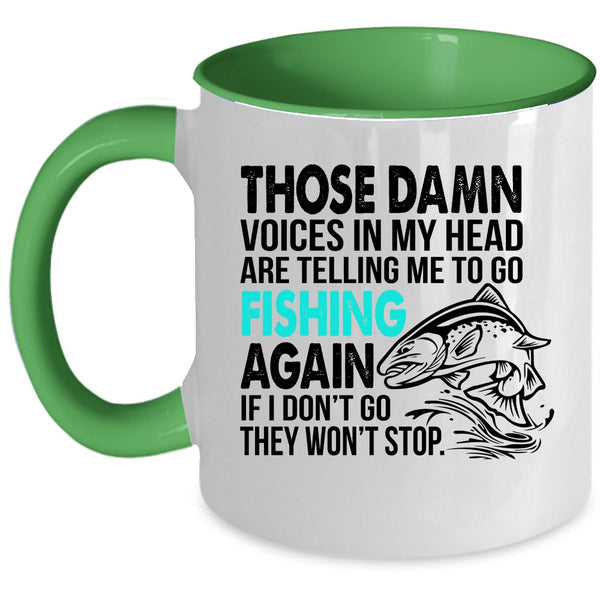 Cool Gift For Fisher Coffee Mug, Go Fishing Accent Mug