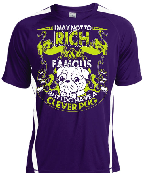 I May Not To Rich Famous T Shirt, I Do Have A Clever Pug T Shirt, Cool Shirt