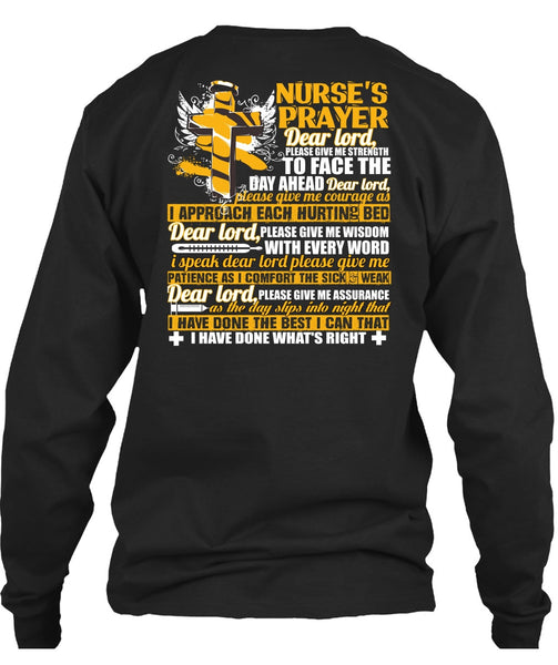 Nurse's Prayer T Shirt, Being A Nurse T Shirt