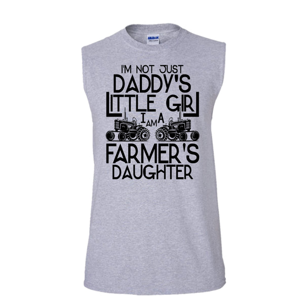 I'm Not Just A Daddy's Girl T Shirt, Coolest Farmer's Daugther T Shirt, Awesome t-shirts (Men's Cotton Sleeveless)