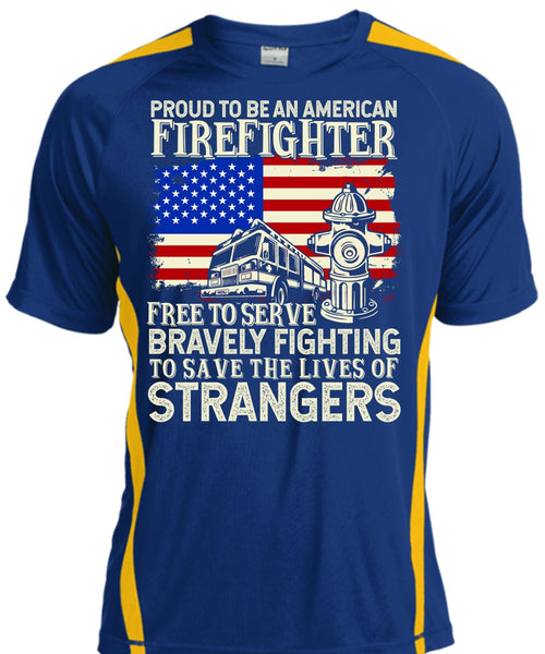 Proud To Be An American Firefighter T Shirt, Bravely Fighting T Shirt, Cool Shirt