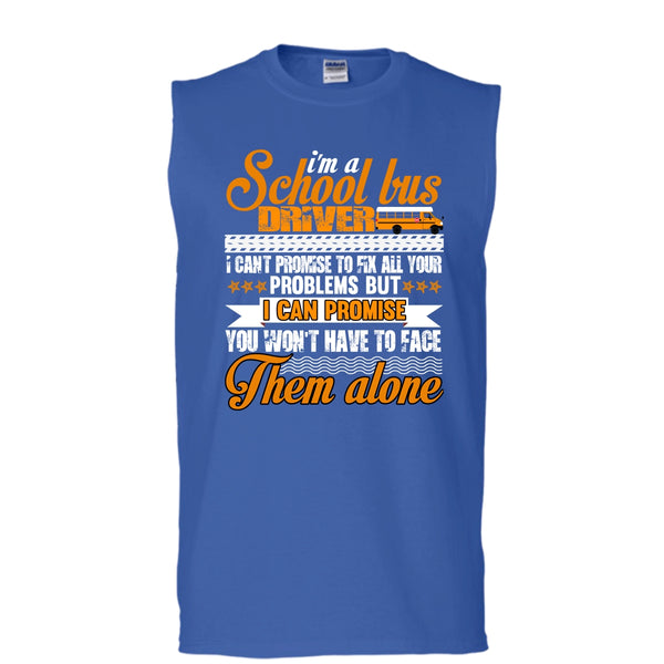 I Am A School Bus Driver T Shirt, Coolest School Bus Driver T Shirt, Cool T Shirt (Men's Cotton Sleeveless)