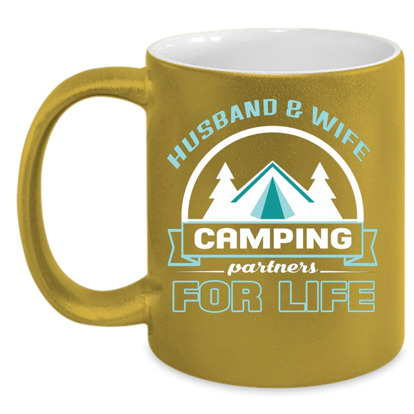 Husband And Wife Cup, Camping Partners For Life Mug