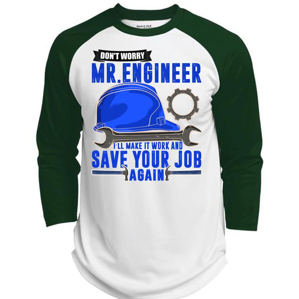 Don't Worry Mr. Engineer T Shirt, I Love Mechanic T Shirt, Awesome T-Shirts  (Polyester Game Baseball Jersey)