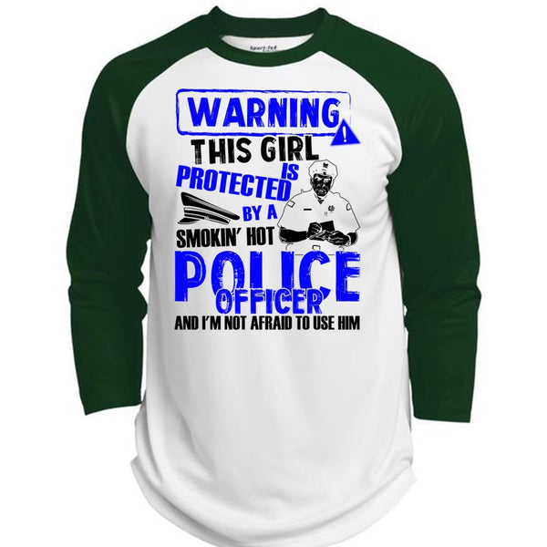 This Girl Is Protected By A Police Officer T Shirt, I Love Police T Shirt, Awesome T-Shirts  (Polyester Game Baseball Jersey)