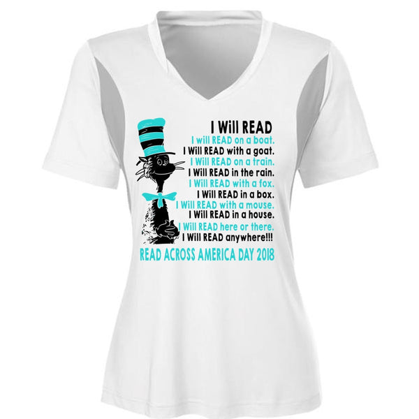 The Cat in the Hat T Shirt, I Will Read With A Mouse T Shirt, Read Across America Day 2018 T Shirt, Awesome T-Shirts