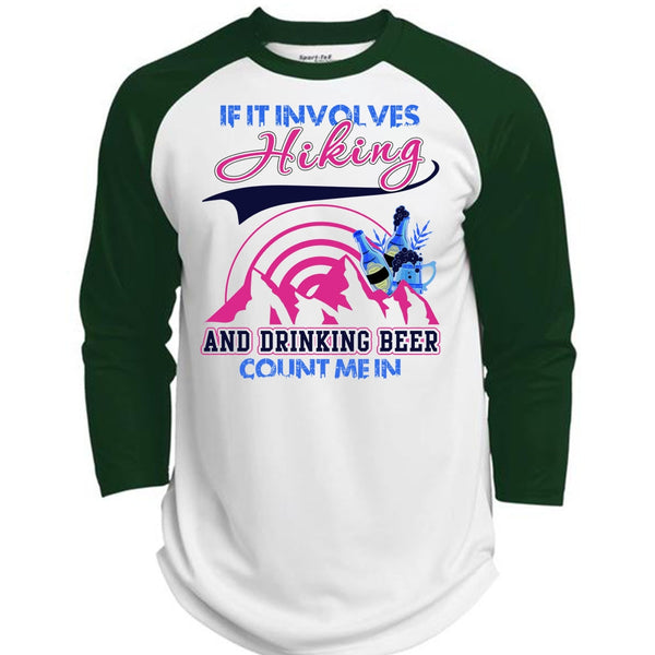 If It Involves Hiking T Shirt, I Love Hiking T Shirt, Awesome T-Shirts  (Polyester Game Baseball Jersey)