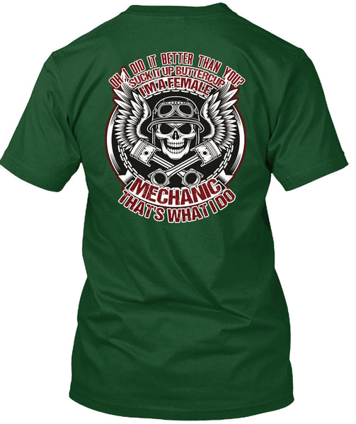 I'm A Female Mechanic T Shirt, I Love Mechanic T Shirt