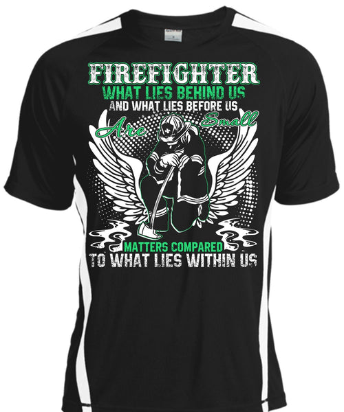 A black t-shirt with the shopify logo