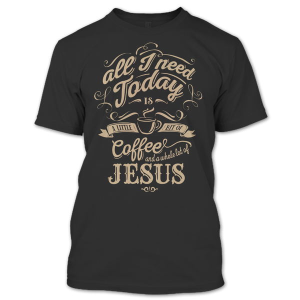 A black t-shirt with the shopify logo