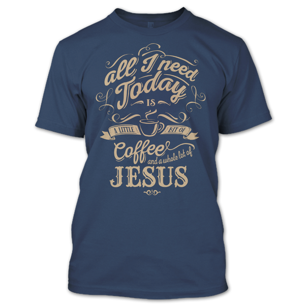 A black t-shirt with the shopify logo