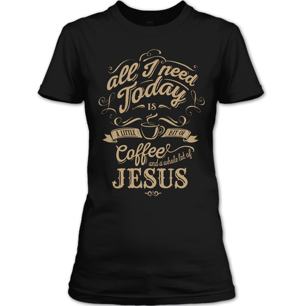 A black t-shirt with the shopify logo