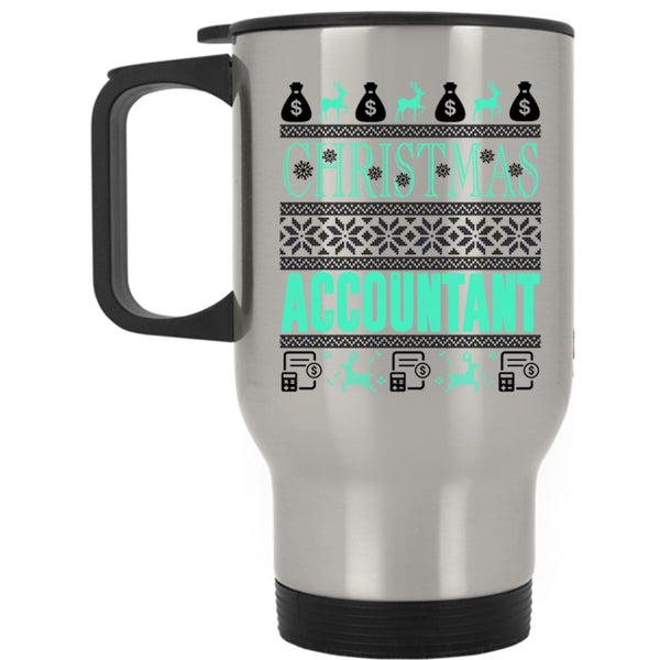 Cute Gift For Accountant Travel Mug, Christmas Accountant Mug