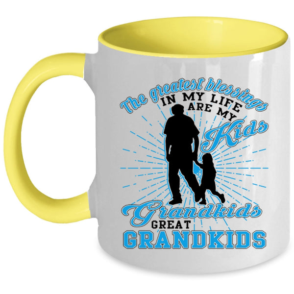 Grandkids Great Grandkids Coffee Mug, My Kids Accent Mug