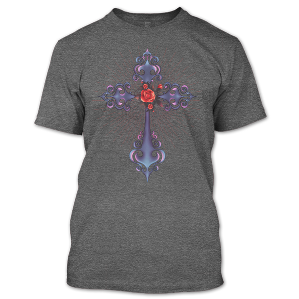 A black t-shirt with the shopify logo